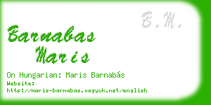 barnabas maris business card